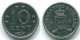 10 CENTS 1971 NETHERLANDS ANTILLES Nickel Colonial Coin #S13395.U.A - Antilles Néerlandaises