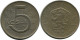 5 KORUN 1969 TSCHECHOSLOWAKEI CZECHOSLOWAKEI SLOVAKIA Münze #AR232.D.A - Tchécoslovaquie