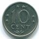 10 CENTS 1971 NIEDERLÄNDISCHE ANTILLEN Nickel Koloniale Münze #S13404.D.A - Antille Olandesi