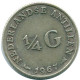 1/4 GULDEN 1967 ANTILLAS NEERLANDESAS PLATA Colonial Moneda #NL11599.4.E.A - Niederländische Antillen