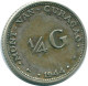 1/4 GULDEN 1944 CURACAO NIEDERLANDE SILBER Koloniale Münze #NL10668.4.D.A - Curaçao