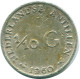 1/10 GULDEN 1960 ANTILLAS NEERLANDESAS PLATA Colonial Moneda #NL12281.3.E.A - Antille Olandesi