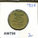 25 AGOROT 1975 ISRAEL Moneda #AW734.E.A - Israël