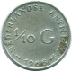 1/10 GULDEN 1966 NETHERLANDS ANTILLES SILVER Colonial Coin #NL12917.3.U.A - Antille Olandesi