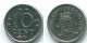 10 CENTS 1971 ANTILLAS NEERLANDESAS Nickel Colonial Moneda #S13466.E.A - Antille Olandesi