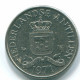 25 CENTS 1971 ANTILLAS NEERLANDESAS Nickel Colonial Moneda #S11509.E.A - Antille Olandesi