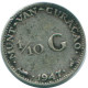 1/10 GULDEN 1947 CURACAO Netherlands SILVER Colonial Coin #NL11880.3.U.A - Curacao