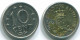 10 CENTS 1971 NIEDERLÄNDISCHE ANTILLEN Nickel Koloniale Münze #S13457.D.A - Antillas Neerlandesas