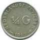 1/4 GULDEN 1965 NIEDERLÄNDISCHE ANTILLEN SILBER Koloniale Münze #NL11374.4.D.A - Niederländische Antillen