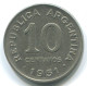 10 CENTAVOS 1951 ARGENTINA Moneda #WW1144.E.A - Argentinië
