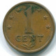 1 CENT 1973 NIEDERLÄNDISCHE ANTILLEN Bronze Koloniale Münze #S10654.D.A - Antillas Neerlandesas