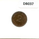 2 PFENNIG 1989 G BRD DEUTSCHLAND Münze GERMANY #DB037.D.A - 2 Pfennig