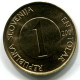1 TOLAR 2001 SLOVENIA UNC Fish Coin #W10866.U.A - Slovénie