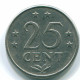 25 CENTS 1970 ANTILLAS NEERLANDESAS Nickel Colonial Moneda #S11436.E.A - Antille Olandesi