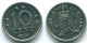 10 CENTS 1971 NETHERLANDS ANTILLES Nickel Colonial Coin #S13411.U.A - Antillas Neerlandesas