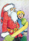 PÈRE NOËL ENFANT NOËL Fêtes Voeux Vintage Carte Postale CPSM #PAK261.A - Santa Claus