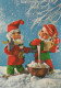 SANTA CLAUS CHRISTMAS Holidays Vintage Postcard CPSM #PAK022.A - Santa Claus