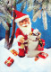PAPÁ NOEL NAVIDAD Fiesta Vintage Tarjeta Postal CPSM #PAK023.A - Santa Claus
