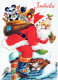 WEIHNACHTSMANN SANTA CLAUS WEIHNACHTSFERIEN Vintage Postkarte CPSM #PAJ765.A - Santa Claus