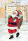 BABBO NATALE Natale Vintage Cartolina CPSM #PAJ644.A - Santa Claus