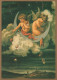 ENGEL WEIHNACHTSFERIEN Feiern & Feste Vintage Ansichtskarte Postkarte CPSM #PAH647.A - Angels