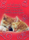 GATO GATITO Animales Vintage Tarjeta Postal CPSM #PAM552.A - Cats