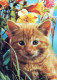 CAT KITTY Animals Vintage Postcard CPSM #PAM521.A - Cats