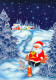 BABBO NATALE Animale Natale Vintage Cartolina CPSM #PAK594.A - Santa Claus