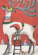 PAPÁ NOEL Feliz Año Navidad GNOMO Vintage Tarjeta Postal CPSM #PBL639.A - Santa Claus