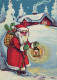 PÈRE NOËL Bonne Année Noël Vintage Carte Postale CPSM #PBL256.A - Santa Claus