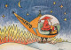 PÈRE NOËL Bonne Année Noël Vintage Carte Postale CPSM #PBB230.A - Santa Claus