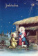 Vergine Maria Madonna Gesù Bambino Natale Religione Vintage Cartolina CPSM #PBP979.A - Virgen Maria Y Las Madonnas