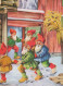 PÈRE NOËL Bonne Année Noël GNOME Vintage Carte Postale CPSM #PBL921.A - Santa Claus