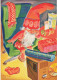 SANTA CLAUS Happy New Year Christmas GNOME Vintage Postcard CPSM #PBL738.A - Santa Claus