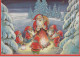 BABBO NATALE Buon Anno Natale GNOME Vintage Cartolina CPSM #PBL800.A - Santa Claus