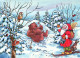 WEIHNACHTSMANN SANTA CLAUS Neujahr Weihnachten GNOME Vintage Ansichtskarte Postkarte CPSM #PBL732.A - Santa Claus