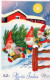 BABBO NATALE Buon Anno Natale GNOME Vintage Cartolina CPSMPF #PKG411.A - Santa Claus