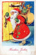 PÈRE NOËL Bonne Année Noël Vintage Carte Postale CPSMPF #PKG297.A - Santa Claus