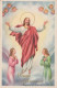 ANGELO CRISTO SANTO Natale Vintage Cartolina CPA #PKE148.A - Angels