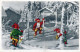 BABBO NATALE Buon Anno Natale GNOME Vintage Cartolina CPA #PKE023.A - Santa Claus
