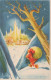 PAPÁ NOEL Feliz Año Navidad GNOMO Vintage Tarjeta Postal CPSMPF #PKD936.A - Santa Claus