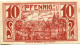 10 PFENNIG 1921 Stadt WINSEN Hanover DEUTSCHLAND Notgeld Papiergeld Banknote #PL685 - [11] Local Banknote Issues