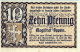 10 PFENNIG 1921 Stadt OPPELN Oberen Silesia UNC DEUTSCHLAND Notgeld #PH297 - [11] Local Banknote Issues