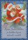 SANTA CLAUS ANIMALS CHRISTMAS Holidays Vintage Postcard CPSM #PAK646.GB - Santa Claus