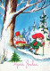 PAPÁ NOEL NAVIDAD Fiesta Vintage Tarjeta Postal CPSM #PAK709.ES - Santa Claus