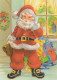 PAPÁ NOEL NAVIDAD Fiesta Vintage Tarjeta Postal CPSM #PAK158.ES - Santa Claus