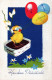 EASTER CHICKEN EGG Vintage Postcard CPA #PKE305.GB - Easter