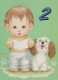 HAPPY BIRTHDAY 2 Year Old BOY Children Vintage Postcard CPSM Unposted #PBU109.GB - Cumpleaños