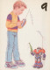 HAPPY BIRTHDAY 9 Year Old BOY CHILDREN Vintage Postal CPSM #PBT867.GB - Compleanni