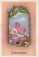 ANGEL Christmas Baby JESUS Vintage Postcard CPSM #PBP293.GB - Anges